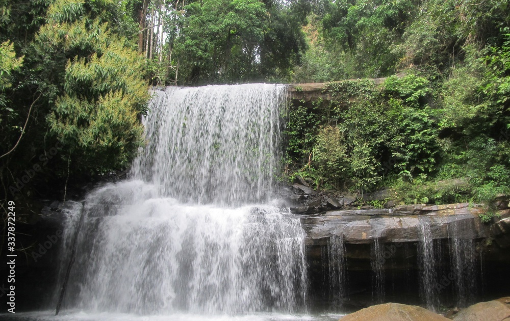waterfall in the forest waterfall in the forest
