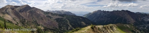 Panorama of the Wasatch Range from Snowbird Ridge Trail