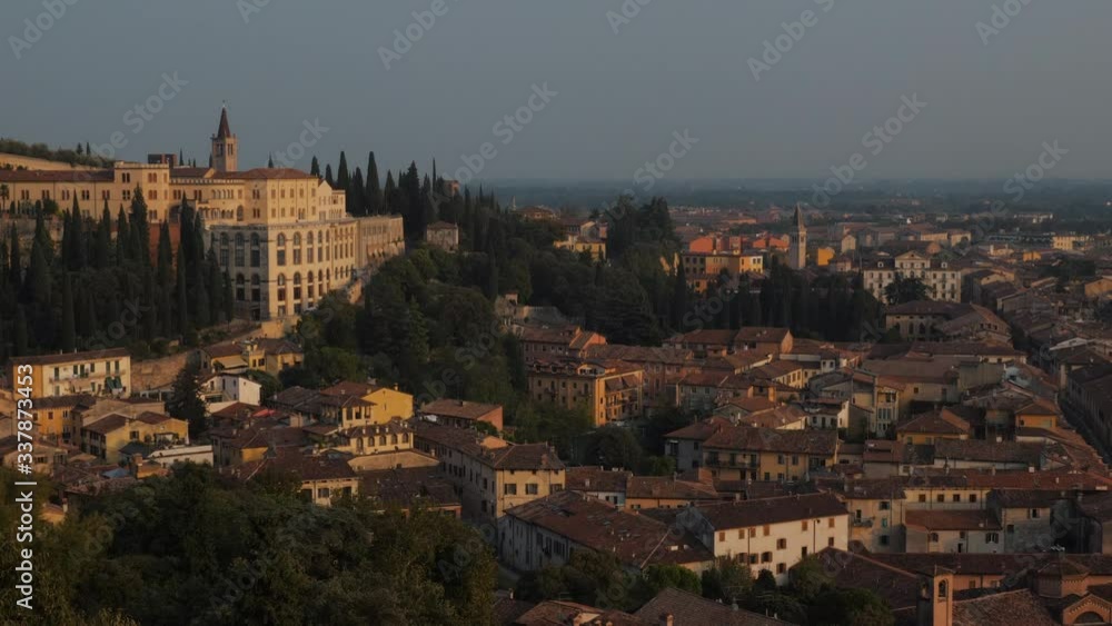 Fantastic view of famous touristic city Verona in Italy at sunset Fantastic view of famous touristic city Verona in Italy at sunset