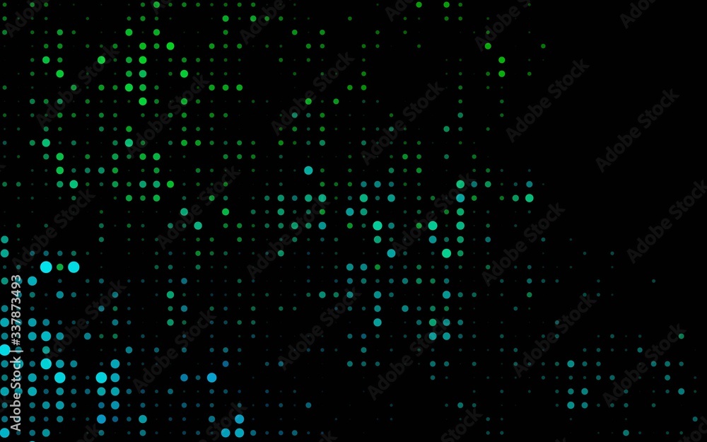 Dark Blue, Green vector backdrop with dots. Illustration with set of shining colorful abstract circles. Design for business adverts. Dark Blue, Green vector backdrop with dots. Illustration with set of shining colorful abstract circles. Design for business adverts.