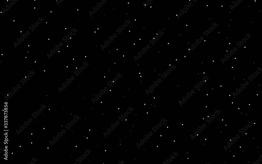 Dark Black vector texture with beautiful stars. Stars on blurred abstract background with gradient. Smart design for your business advert.