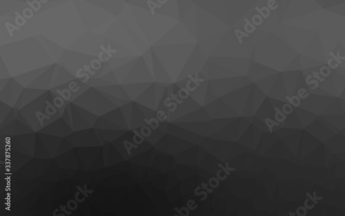 Dark Silver, Gray vector blurry triangle texture. Triangular geometric sample with gradient. Completely new design for your business.