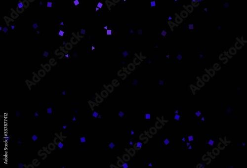 Dark Purple vector cover in polygonal style with circles.