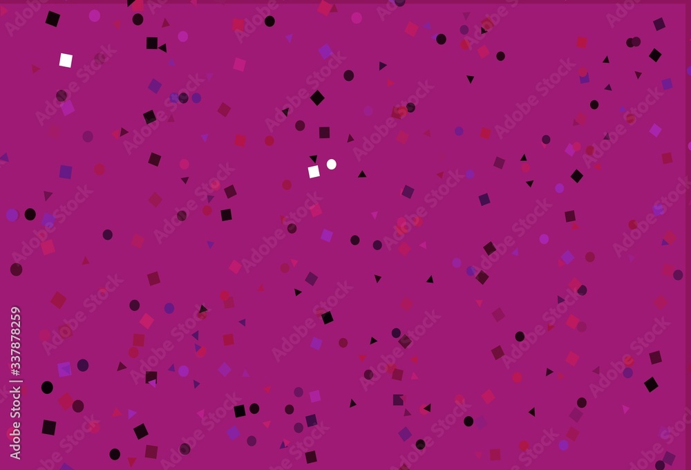Light Pink vector texture in poly style with circles, cubes. Light Pink vector texture in poly style with circles, cubes.