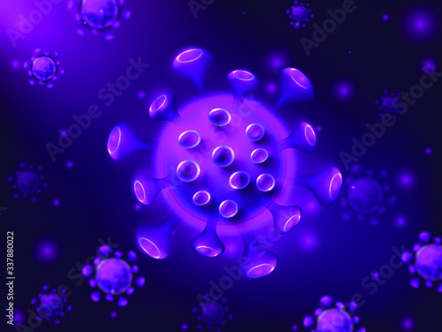 Virus background design illustration