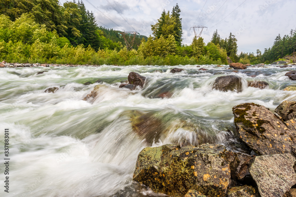 Majestic mountain river in Vancouver, Canada. Majestic mountain river in Vancouver, Canada.