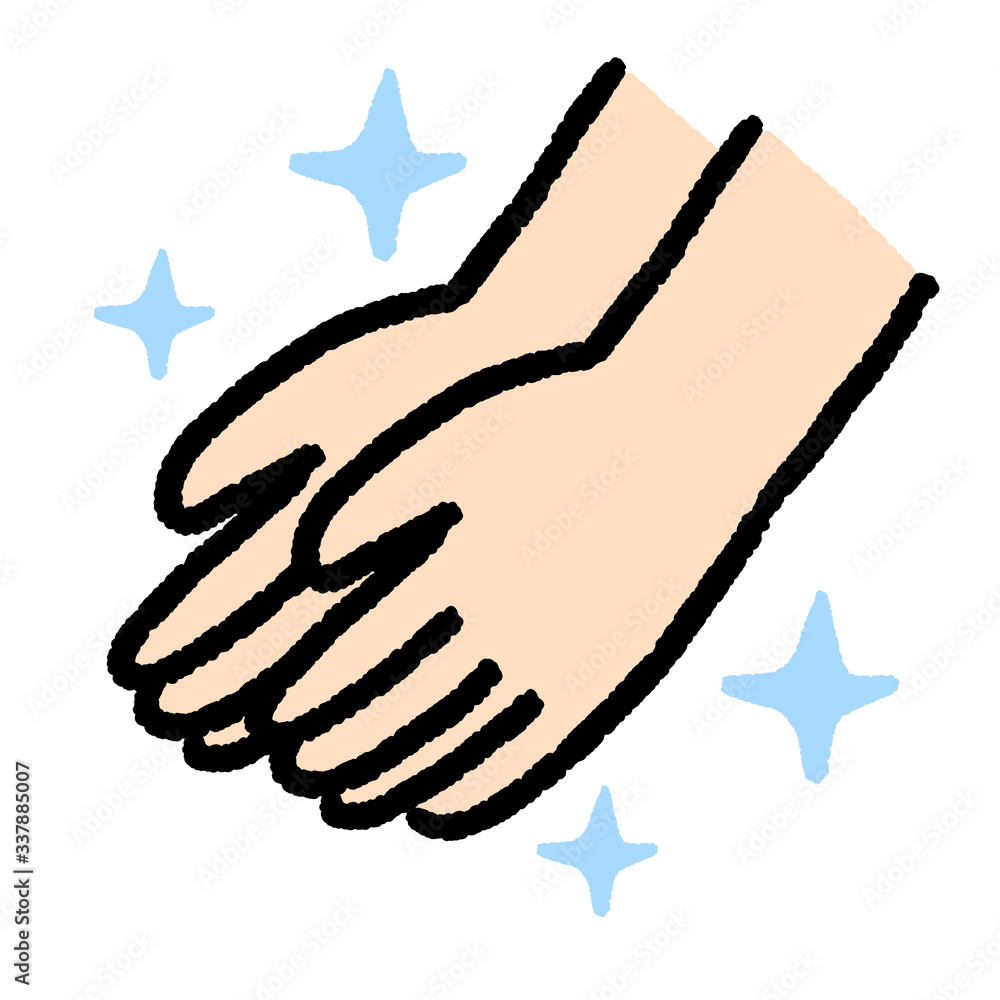 Fototapeta premium 手洗い 除菌 キレイ 手