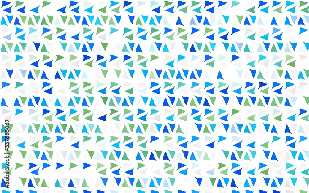 Light Blue, Green vector texture in triangular style. Decorative design in abstract style with triangles. Template for wallpapers.