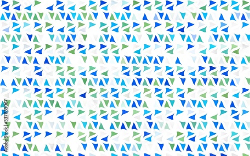 Light Blue  Green vector texture in triangular style. Decorative design in abstract style with triangles. Template for wallpapers.