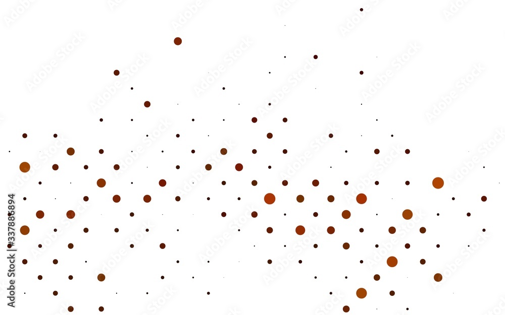 Fototapeta premium Light Yellow, Orange vector layout with circle shapes. Blurred decorative design in abstract style with bubbles. Design for business adverts.