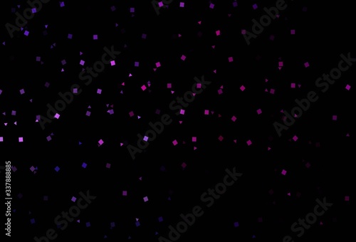 Dark Pink, Blue vector template with crystals, circles, squares.
