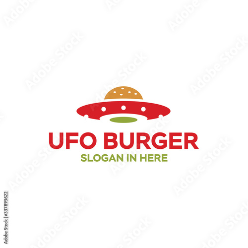 Ufo Burger Food Universe Modern Logo Design Restourant Business