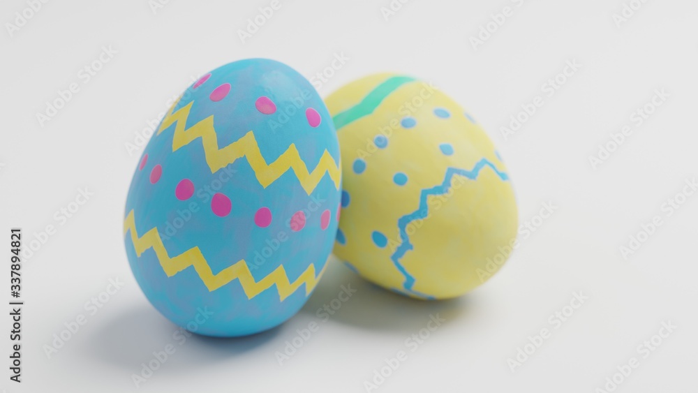 Two Painted Easter Eggs Two Painted Easter Eggs