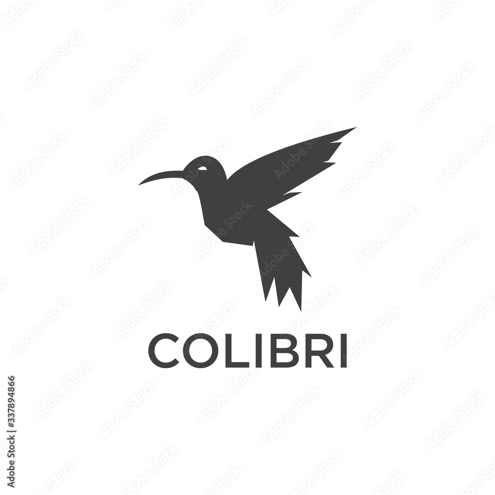 Fototapeta premium Colibri Logo Vector and Animal
