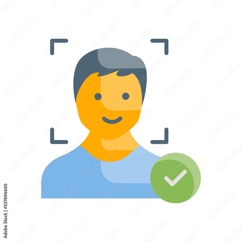 Face Recogniation Vector Icon Face Recogniation Vector Icon