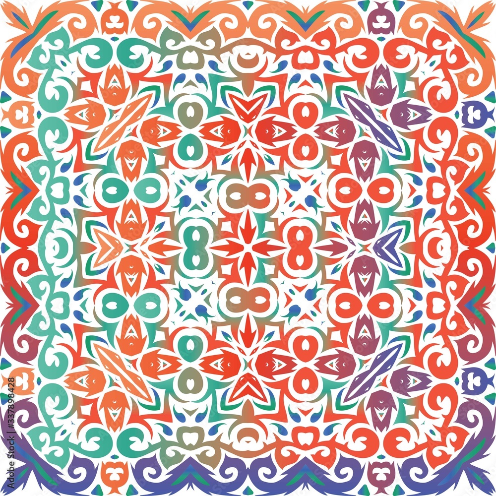 Fototapeta premium Mexican vintage talavera tiles.