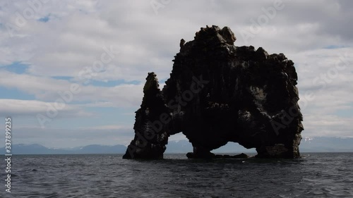 Strange lava formation in Huna bay, on northern Iceland photo