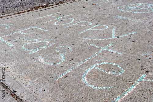 Sidewalk Chalk Decoration  Hoppy Easter