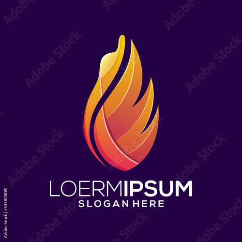 goose fire logo design