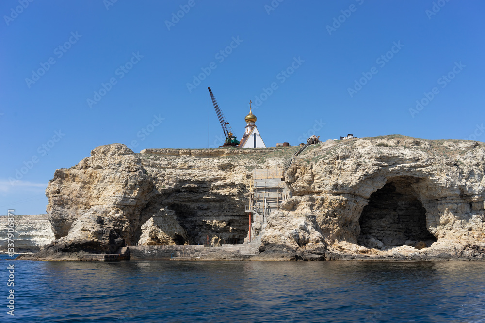 The steep and steep coast of Cape Tarkhankut The steep and steep coast of Cape Tarkhankut