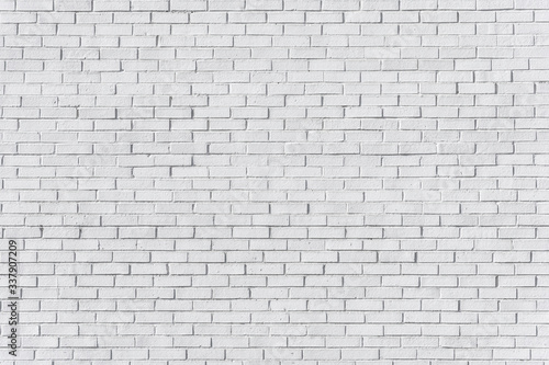 White painted brick wall for texture or background