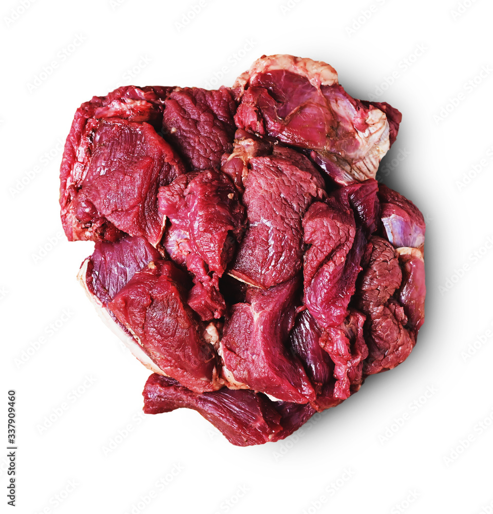 Obraz premium raw meat isolate on white background