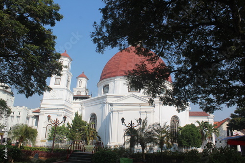 Dome church (Gereja Blenduk), vintage church in Old Town Semarang City, Central Java Indonesia photo