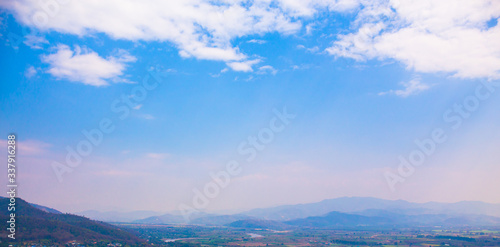 clear blue sky couldy for backdrop design or add text message. sunlight blue sky.
