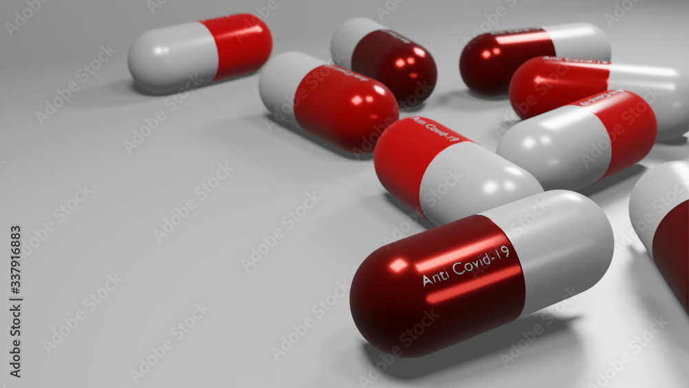 medical capsule for covid 19 corona virus. medical capsule for covid 19 corona virus.
