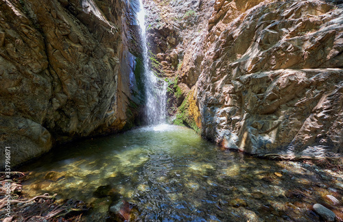 The Millomeris waterfall. Platres, Cyprus. photo