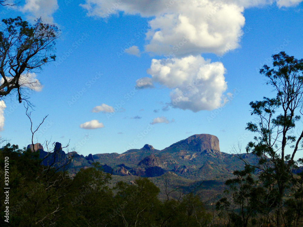  A rocky outcrop in the Warrumbungle Ranges near Coonabaranran in New South Wales, Australia