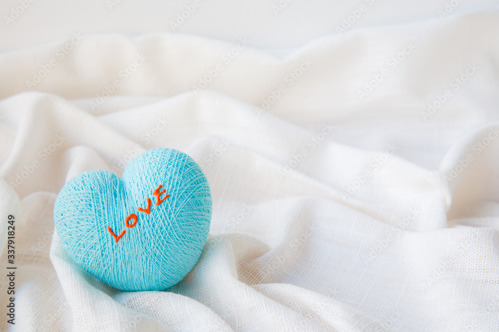 Abstract Valentines day. blue heart abstract isolated on a white backgrounds. picture select focus Abstract Valentines day. blue heart abstract isolated on a white backgrounds. picture select focus