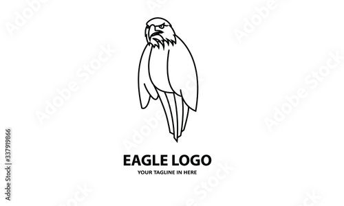 silhouette A simple eagle, suitable for business symbols or logos