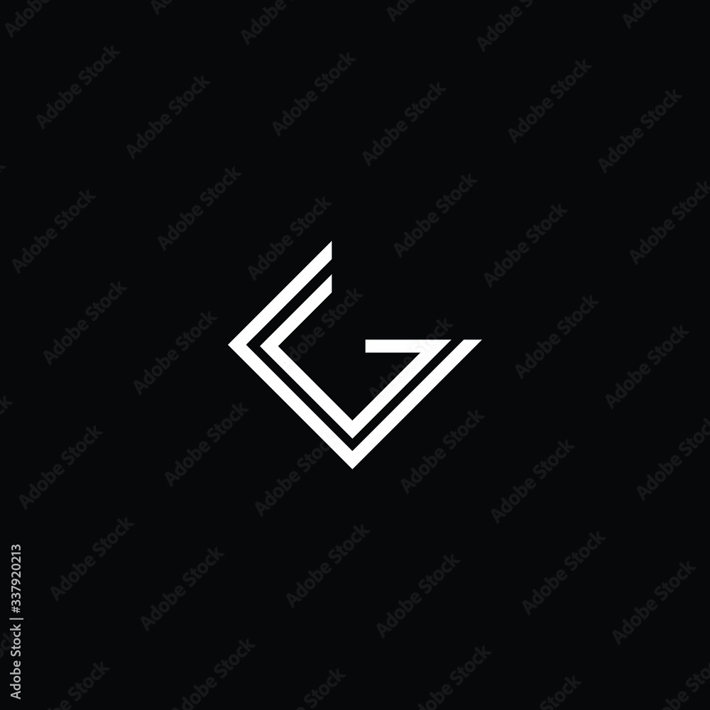 Minimal elegant monogram art logo. Outstanding professional trendy awesome artistic CG GC initial based Alphabet icon logo. Premium Business logo White color on black background Minimal elegant monogram art logo. Outstanding professional trendy awesome artistic CG GC initial based Alphabet icon logo. Premium Business logo White color on black background