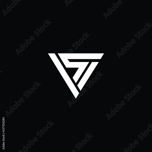 Free Download Minimal elegant monogram art logo. Outstanding professional trendy awesome artistic VS SV VQ QV initial based Alphabet icon logo. Premium Business logo White color on black background - GFXLoad