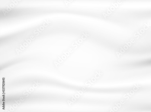 Abstract background . White fabric wavy folds of grunge silk or satin .light and shadow .Vector.