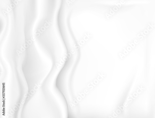 Abstract background . White fabric wavy folds of grunge silk or satin .light and shadow .Vector.