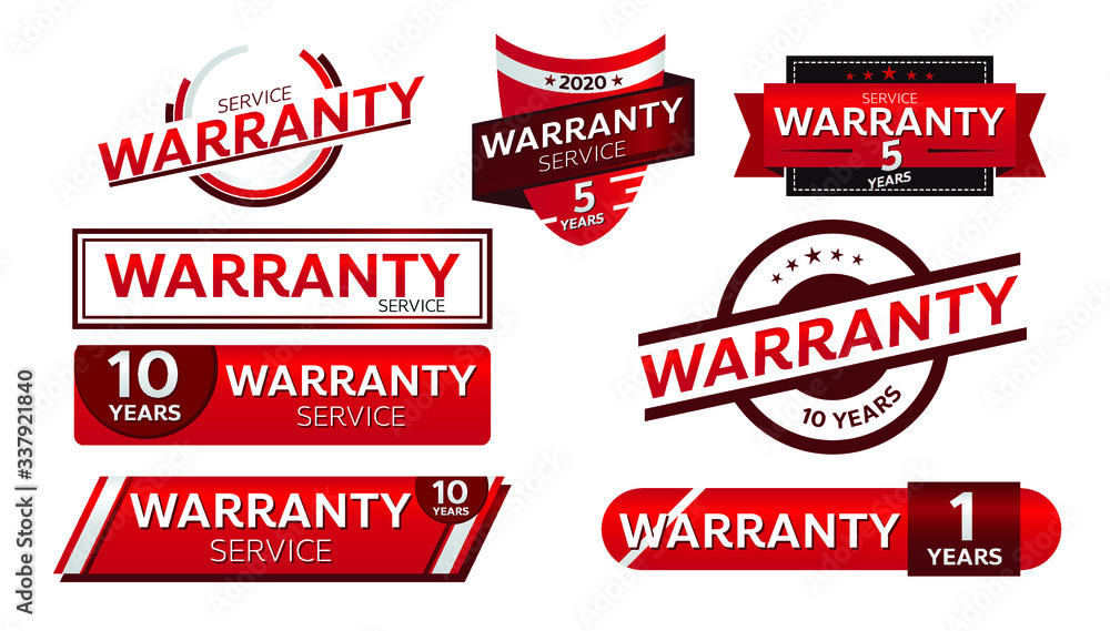 warranty shop promotion tag design for marketing