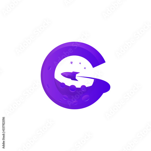awesome colorful planet g premium logo template
