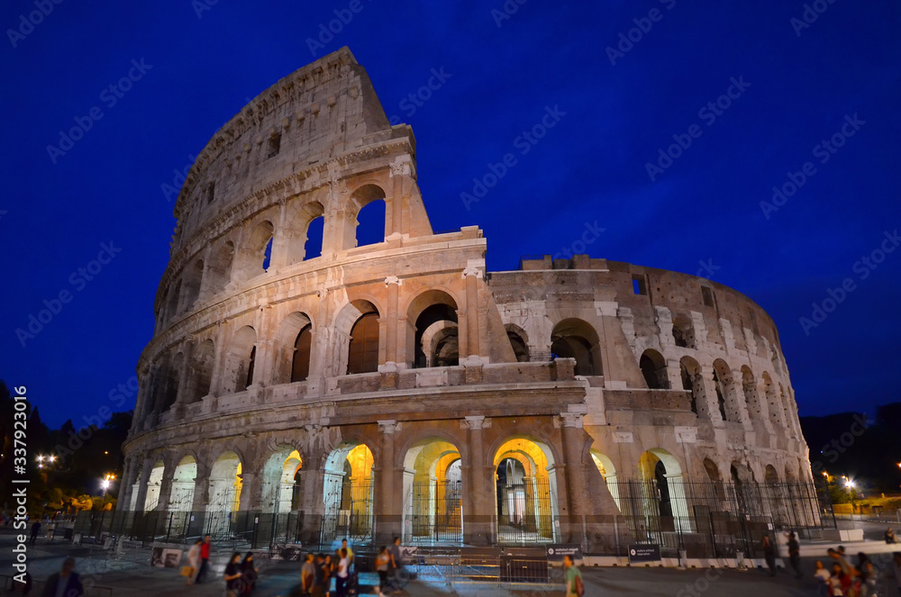 landmark of Rome Colosseum in italy