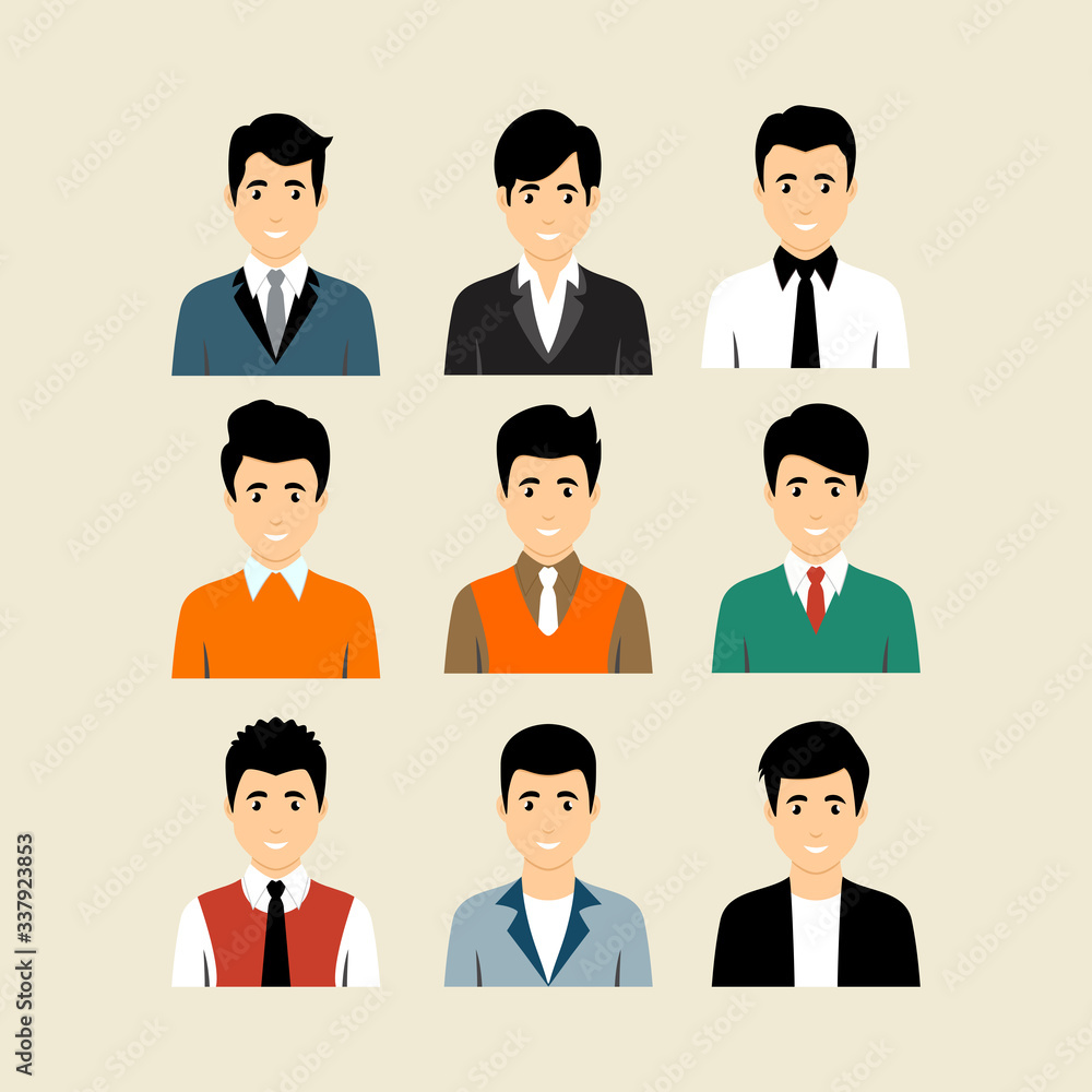 Avatars Man business characters People Avatars Man business characters People