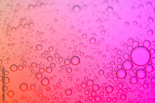 Oil bubbles on colourful background 