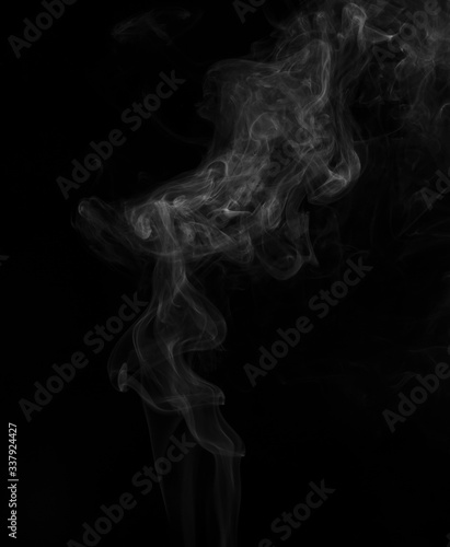 movement of smoke on black background, smoke background, abstract smoke on black background