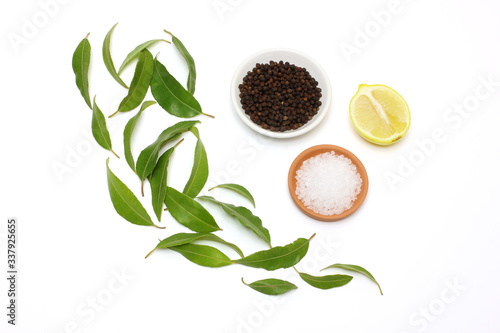Lemon Myrtle, Peppercorns, Lemon and Salt