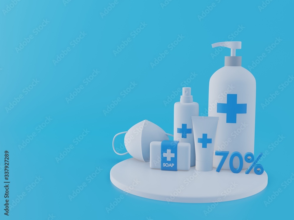 3D - wash hand set sanitizing gel anti bacterial 70%. anti corona virus . safety protect yourself with face mask. 3D - wash hand set sanitizing gel anti bacterial 70%. anti corona virus . safety protect yourself with face mask.