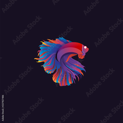 Photography betta fish logo
