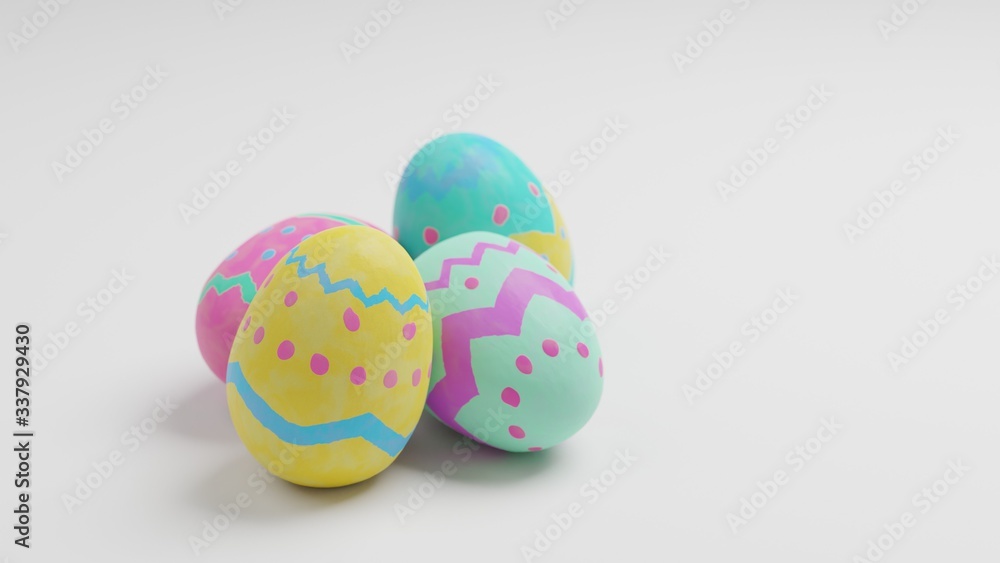 Colorful Painted Easter Eggs Colorful Painted Easter Eggs