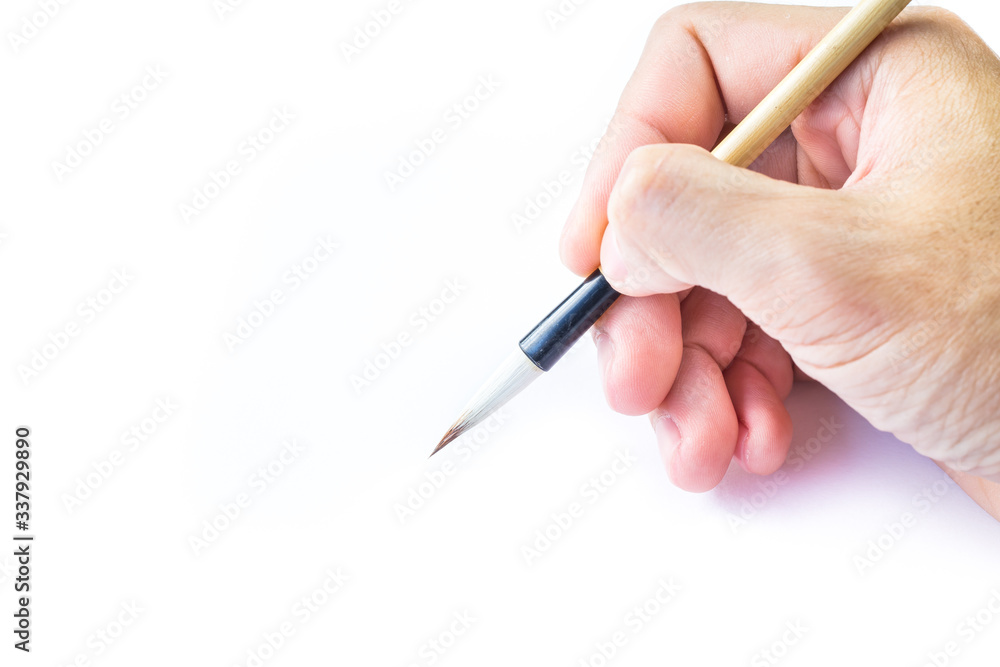 Chinese writing brush isolated on a white background Chinese writing brush isolated on a white background