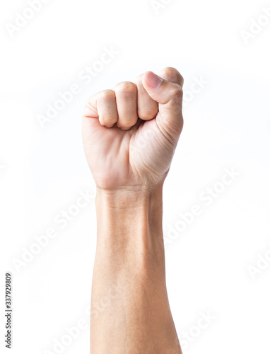 abstract man hands on white background. picture design for art work element backdrop.