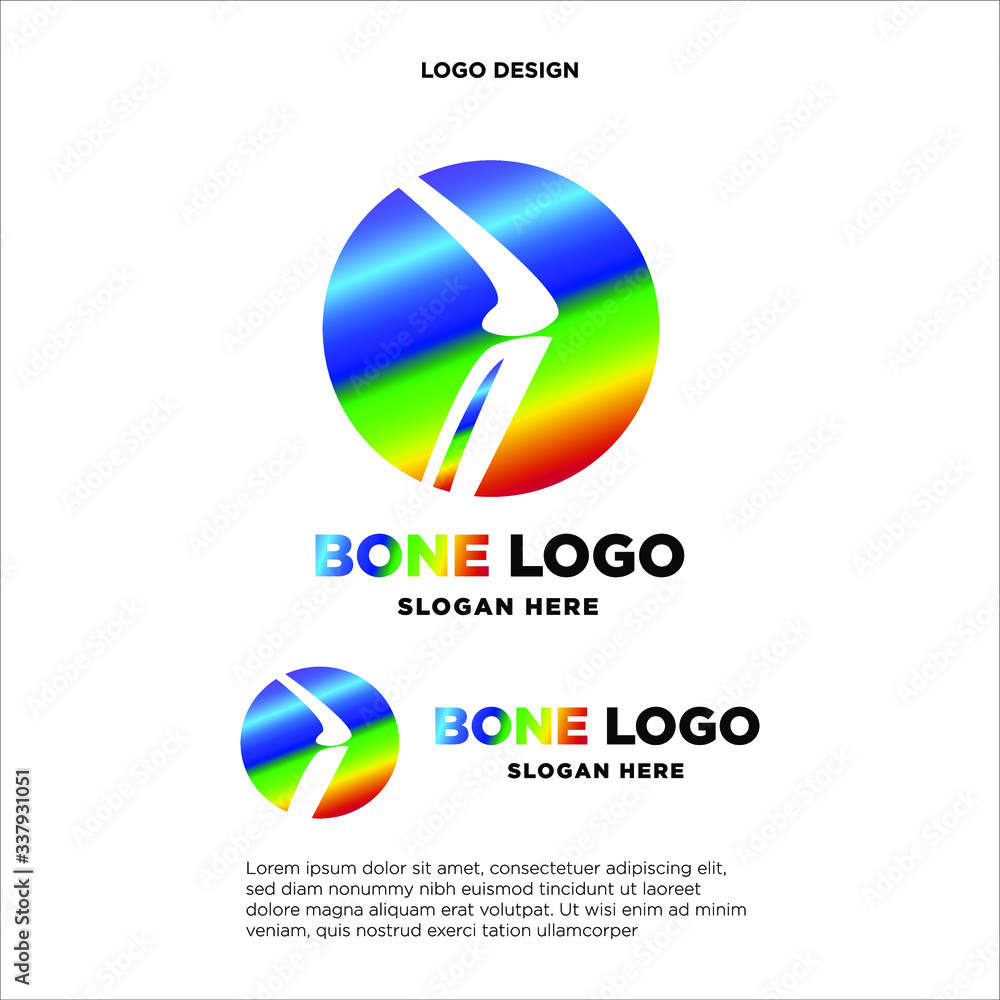 Bone Health logo designs concept, Bone Traetment logo template vector